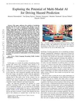 Exploring the Potential of Multi-Modal AI for Driving Hazard Prediction