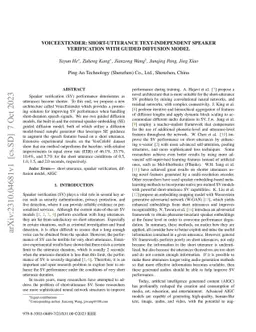 VoiceExtender: Short-utterance Text-independent Speaker Verification
  with Guided Diffusion Model