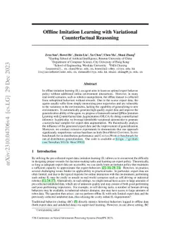 Offline Imitation Learning with Variational Counterfactual Reasoning