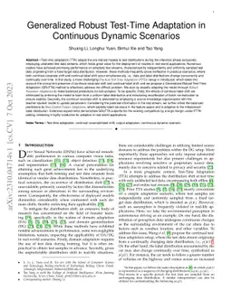 Generalized Robust Test-Time Adaptation in Continuous Dynamic Scenarios