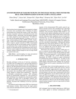 An Exploration of Task-decoupling on Two-stage Neural Post Filter for
  Real-time Personalized Acoustic Echo Cancellation