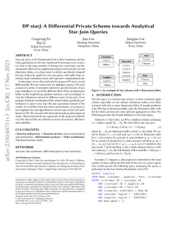 DP-starJ: A Differential Private Scheme towards Analytical Star-Join
  Queries