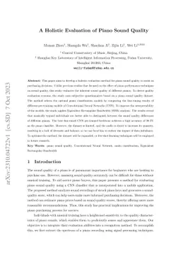 A Holistic Evaluation of Piano Sound Quality