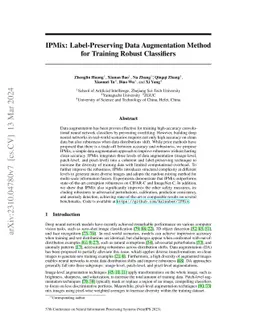 IPMix: Label-Preserving Data Augmentation Method for Training Robust
  Classifiers