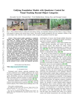 Unifying Foundation Models with Quadrotor Control for Visual Tracking
  Beyond Object Categories