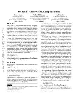FM Tone Transfer with Envelope Learning