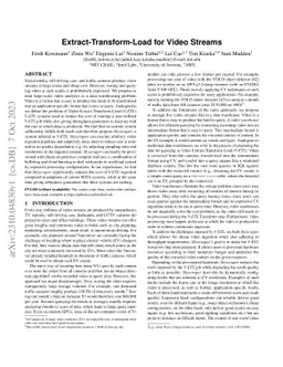 Extract-Transform-Load for Video Streams