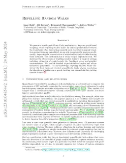 Repelling Random Walks