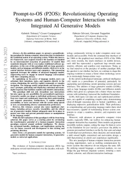 Prompt-to-OS (P2OS): Revolutionizing Operating Systems and
  Human-Computer Interaction with Integrated AI Generative Models