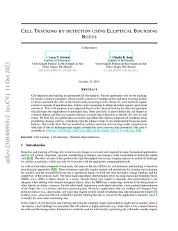 Cell Tracking-by-detection using Elliptical Bounding Boxes