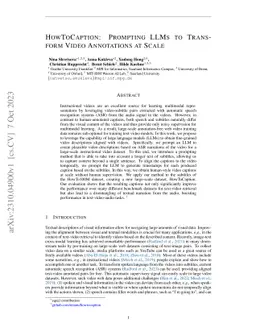 HowToCaption: Prompting LLMs to Transform Video Annotations at Scale