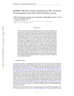 TEMPO: Prompt-based Generative Pre-trained Transformer for Time Series
  Forecasting