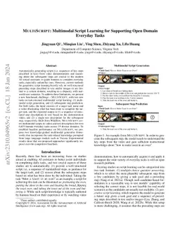 MULTISCRIPT: Multimodal Script Learning for Supporting Open Domain
  Everyday Tasks