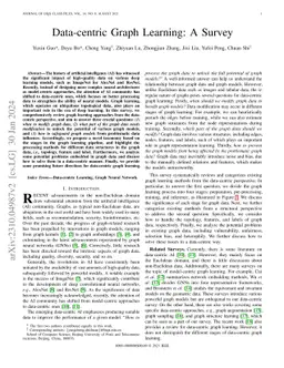 Data-centric Graph Learning: A Survey