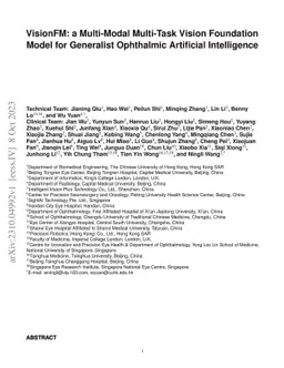 VisionFM: a Multi-Modal Multi-Task Vision Foundation Model for
  Generalist Ophthalmic Artificial Intelligence