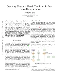 Detecting Abnormal Health Conditions in Smart Home Using a Drone