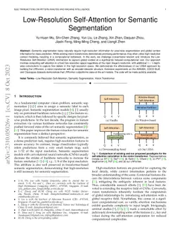 Low-Resolution Self-Attention for Semantic Segmentation