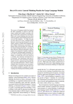 BRAINTEASER: Lateral Thinking Puzzles for Large Language Models