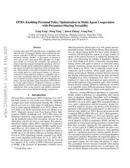 FP3O: Enabling Proximal Policy Optimization in Multi-Agent Cooperation
  with Parameter-Sharing Versatility