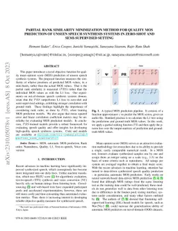 Partial Rank Similarity Minimization Method for Quality MOS Prediction
  of Unseen Speech Synthesis Systems in Zero-Shot and Semi-supervised setting