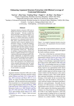 Enhancing Argument Structure Extraction with Efficient Leverage of
  Contextual Information