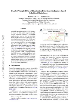 FLatS: Principled Out-of-Distribution Detection with Feature-Based
  Likelihood Ratio Score