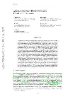 Asymmetrically Decentralized Federated Learning