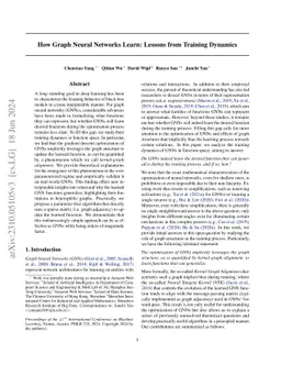 How Graph Neural Networks Learn: Lessons from Training Dynamics