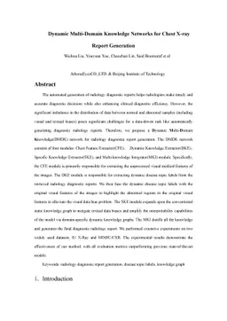 Dynamic Multi-Domain Knowledge Networks for Chest X-ray Report
  Generation