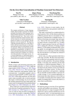 On the Zero-Shot Generalization of Machine-Generated Text Detectors