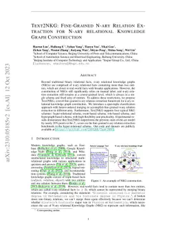 Text2NKG: Fine-Grained N-ary Relation Extraction for N-ary relational
  Knowledge Graph Construction