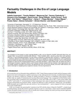 Factuality Challenges in the Era of Large Language Models