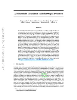 HOD: A Benchmark Dataset for Harmful Object Detection