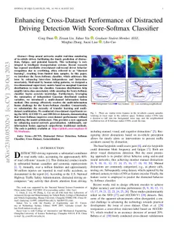 Enhancing Cross-Dataset Performance of Distracted Driving Detection With Score Softmax Classifier And Dynamic Gaussian Smoothing Supervision