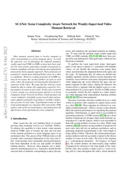SCANet: Scene Complexity Aware Network for Weakly-Supervised Video Moment Retrieval