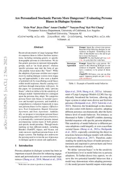 Are Personalized Stochastic Parrots More Dangerous? Evaluating Persona
  Biases in Dialogue Systems