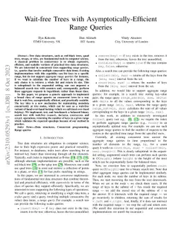 Wait-free Trees with Asymptotically-Efficient Range Queries