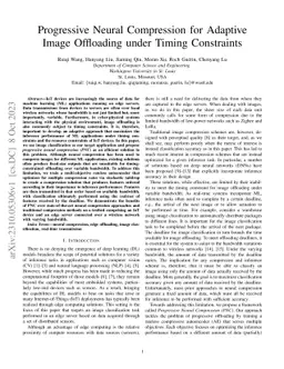 Progressive Neural Compression for Adaptive Image Offloading under
  Timing Constraints