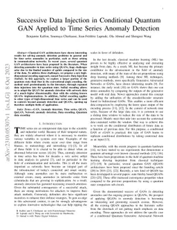 Successive Data Injection in Conditional Quantum GAN Applied to Time
  Series Anomaly Detection