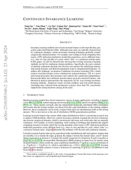 Continuous Invariance Learning