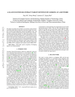 A Glance is Enough: Extract Target Sentence By Looking at A keyword