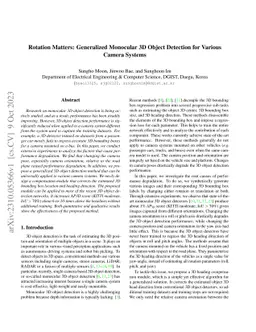Rotation Matters: Generalized Monocular 3D Object Detection for Various
  Camera Systems