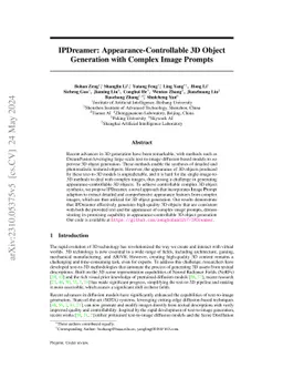 IPDreamer: Appearance-Controllable 3D Object Generation with Complex
  Image Prompts
