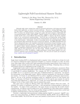 Lightweight Full-Convolutional Siamese Tracker