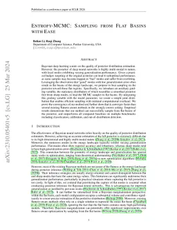 Entropy-MCMC: Sampling from Flat Basins with Ease