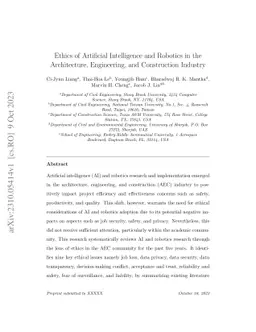 Ethics of Artificial Intelligence and Robotics in the Architecture,
  Engineering, and Construction Industry