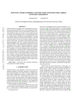 Semantic-aware Temporal Channel-wise Attention for Cardiac Function
  Assessment