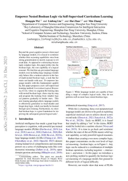 Empower Nested Boolean Logic via Self-Supervised Curriculum Learning