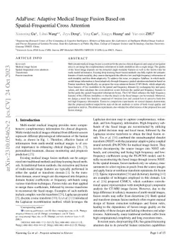 AdaFuse: Adaptive Medical Image Fusion Based on Spatial-Frequential
  Cross Attention