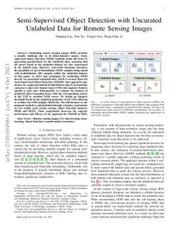 Semi-Supervised Object Detection with Uncurated Unlabeled Data for
  Remote Sensing Images